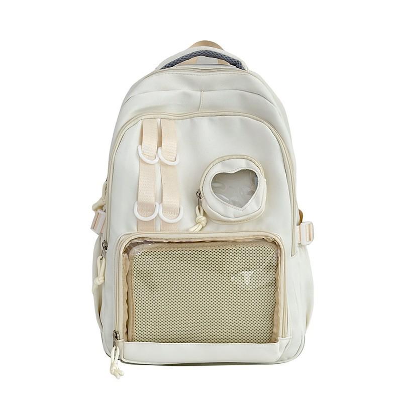 

Japanese Ins Transparent Barji Badge Pain Bag Backpack Female Secondary Comics Exhibition Jk Schoolbag Student Girl