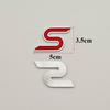 AJG1 3D Metal Letter S Logo Car Front Grille Emblem Badge Rear Trunk Stickers Decal For Ford Focus Fiesta Escape Ecosport Kuga Mondeo