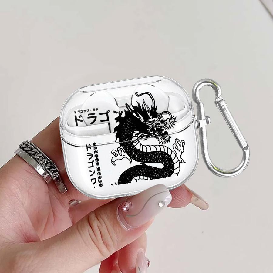 

The Art World Of Dragons Clear Earphone Cases Cover With Hook Case For Samsung Galaxy Buds 4Pro 2Pro Live 4 Pro 3Pro 3 FE 2 Buds Pro