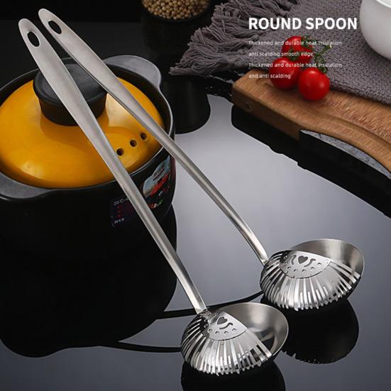 Stainless Steel Soup Ladle & Strainer Detachable Skimmer for Hot Pot Ergonomic Long Handle Rust-Resistant Essential Kitchen Utensil