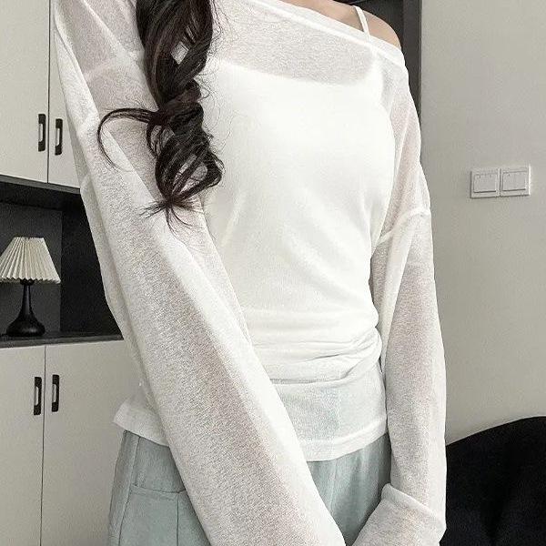 Pink Sheer Tie-Up Women's Summer Cover-Up – Loose, Lightweight, Sun-Protection Top