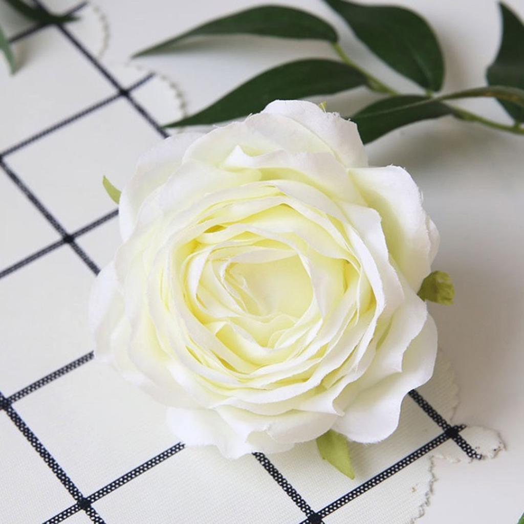 Artificial Rose Artificial Flower Living Room Decor Easy To Care Faux Silk Lifelike Realistic 9 CM Fade-Resistant