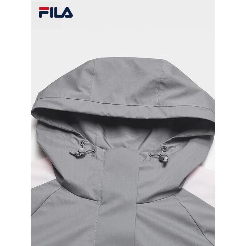 FILA Women's Casual Loose Color-block Hooded Woven Jacket