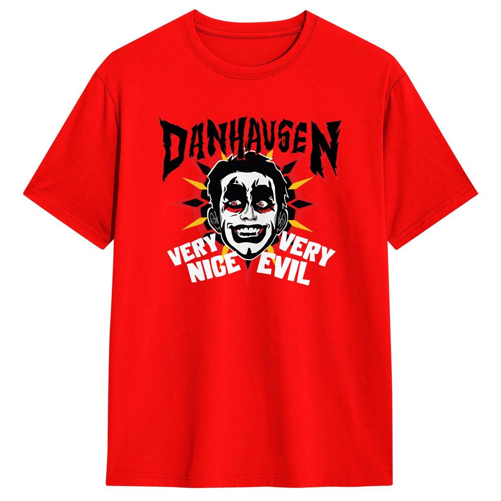 Very Nice Very Evil Danhausen Wrestling TShirts for Unisex Humorous Cotton Tees Crewneck Short Sleeve T Shirts Printing Clothes