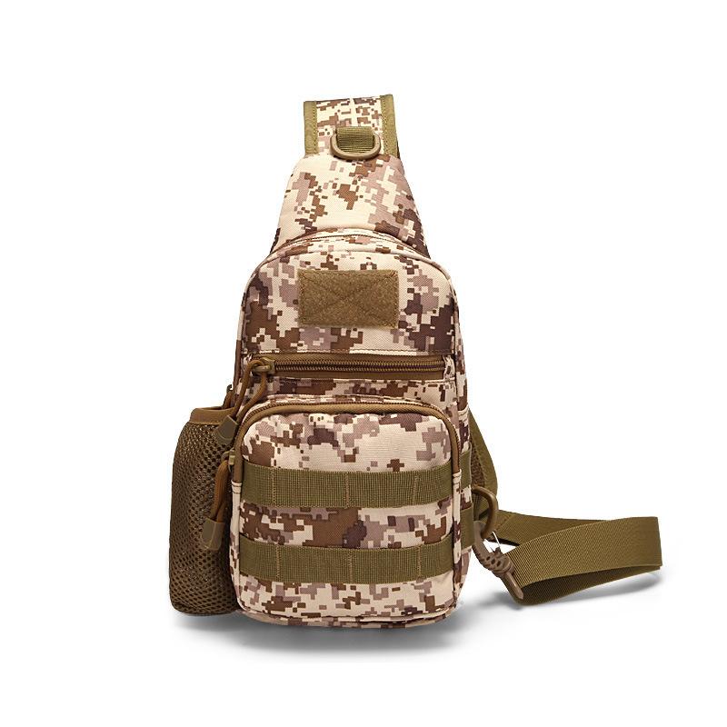 Portable Hiking Travel Sling Shoulder Bag Molle Chest Bag Men Outdoor Sports Bottle Pouch Camping Hunting Fishing Chest Backpack