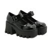 Fashion High Heels Mary Jane Women's Shoes 2025 New Square Head Small Height Increase Small Leather Shoes Muffin Sole Thick Heel Shoes