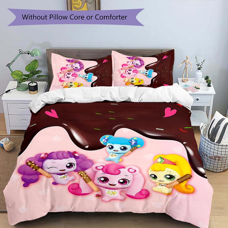 3pcs Catch! Teenieping2 Pattern Bedding Set Duvet Cover Set Includes Duvet Cover &pillowcases, Perfect All Season Bedroom Decoration & Gift