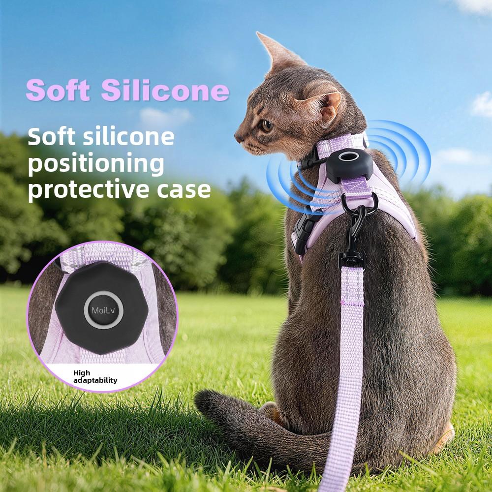 Light Soft Cat Harness Anti‑Escape Pet Chest Back Strap Support Locator Installation Anti‑Lost Adjustable Walking Harness for Kitten Cat