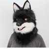 Maschera da Lupo Peluche a Testa Intera Realistica Copricapo Animale Cappello per Halloween e Feste Costumi per Recite Scolastiche Copricapo