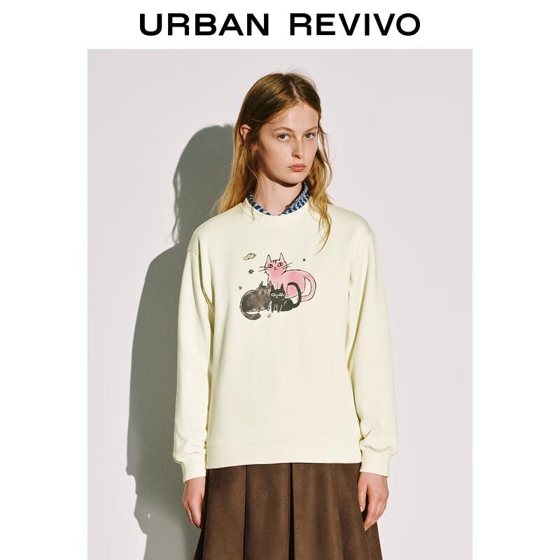 

UR 2025 Women s Pet Print Round Neck Sweatshirt S