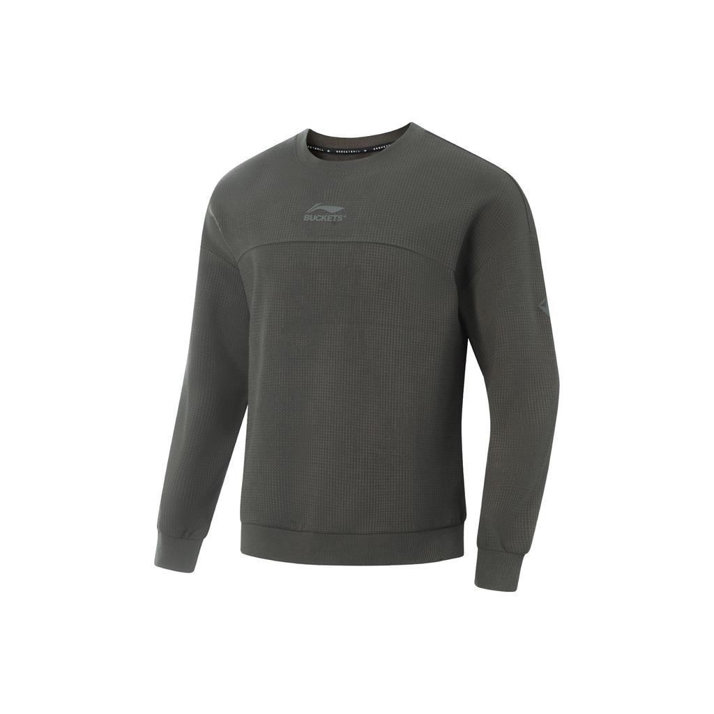 Li Ning JB Series Loose Fit Round Neck Letter Logo Sweatshirt Men sweatshirt AWDV545-2