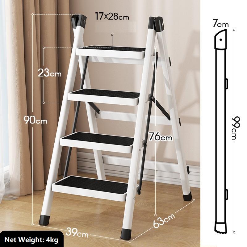 Scară de uz casnic pliabilă telescopică ușoară 3/4 trepte scaun scară multifuncțională scară în formă de A trepte scară de urcat