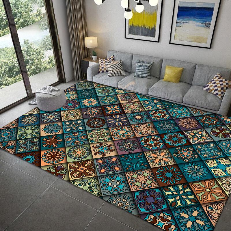 

Ковер с персидским узором, кухонный коврик, коврик для входа, украшение пола для спальни, ковер для гостиной, противоскользящий коврик для ванной комнаты