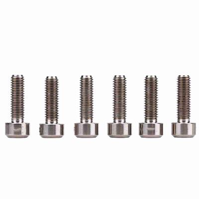 6 adet set M5*16mm Titanyum Alaşımlı Bisiklet Sabit Gövde Cıvataları Bisiklet Dağ Gövdesi İçin (titanyum)