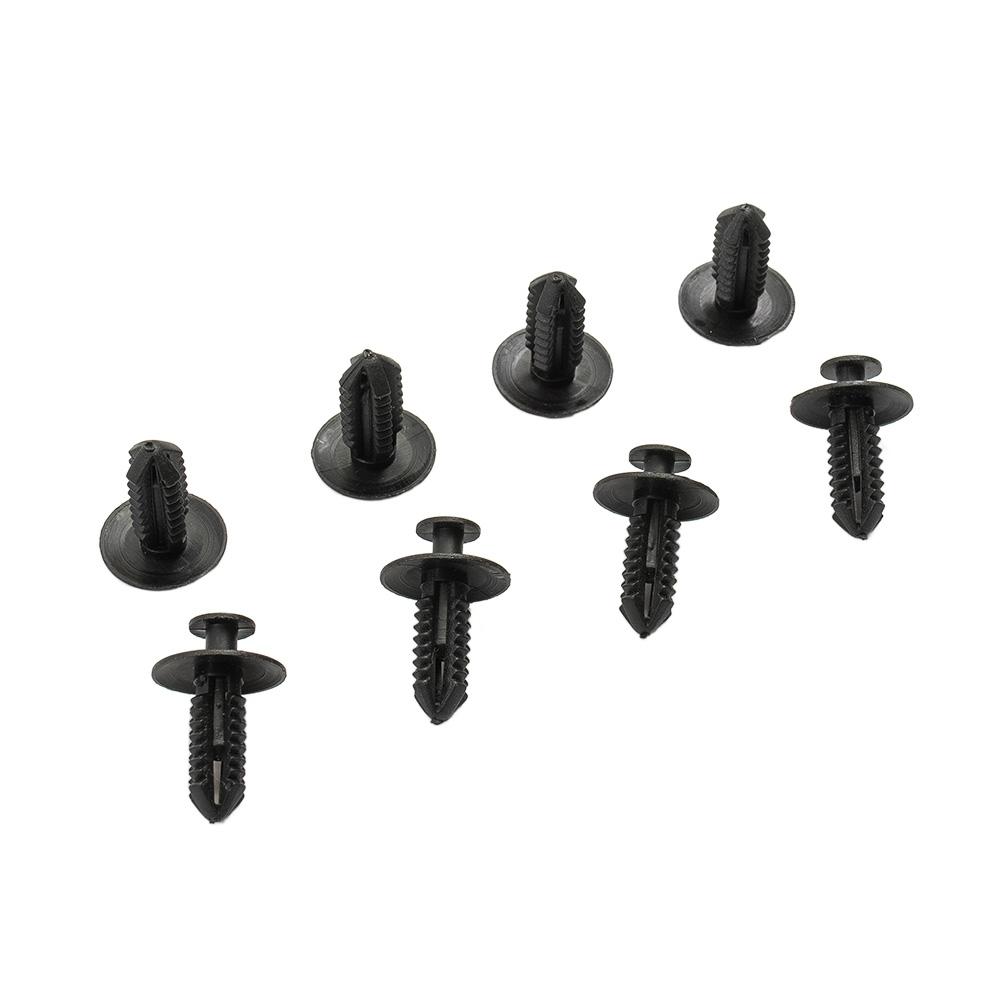 Für BMW Auto Clips 100x Schwarze Kunststoff Druckniet Verkleidungsbefestigungsclips