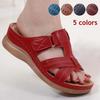 Women Premium Orthopedic Open Toe Sandals Female Slippers Buckle Strap Vintage Anti-slip Breathable for Summer 35-44 KTY