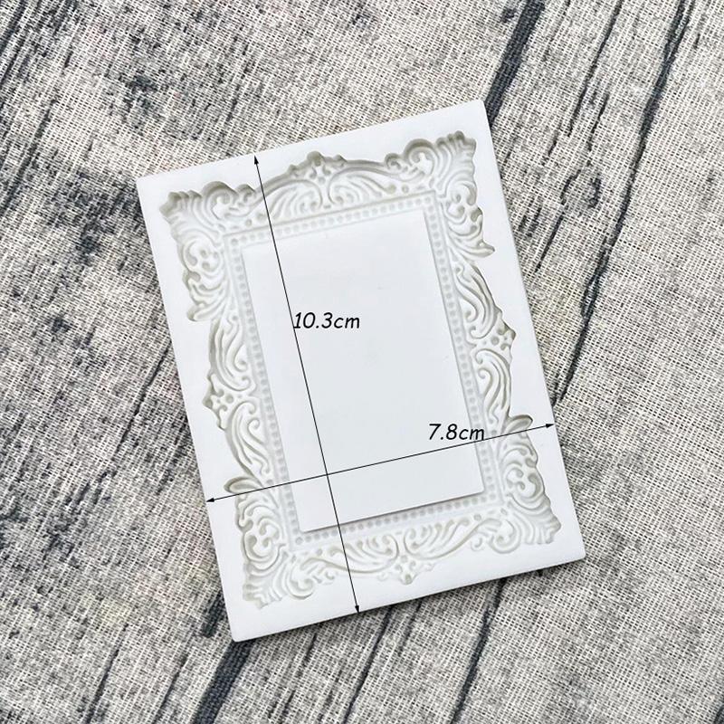 

Силиконовая форма Po Frame для помадки, инструменты для украшения торта, сахарное печенье, кекс, шоколадная форма для выпечки