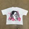 Vintage Trendy Spikyhair Bigmouth Sparklyteeth Graphic Tee Cotton Unisexs Unisexs Tshirt Y2k Streetwear