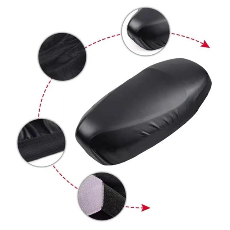 Universal Black Motorcycle Seat Cushion Cover Sun Resistant Waterproof All Season Universal Seat Cover