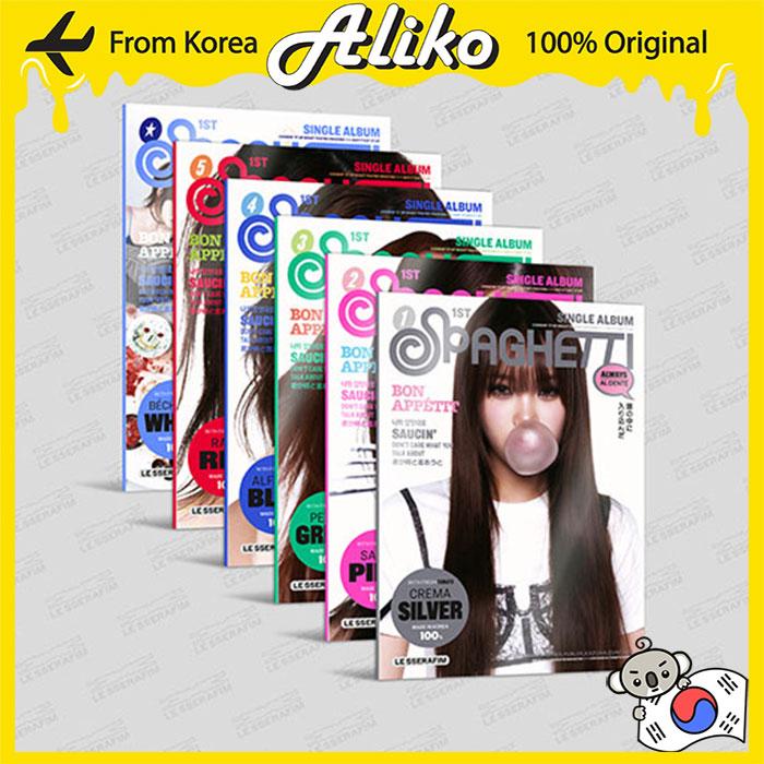 (КОМПАКТНАЯ ВЕРСИЯ.) АЛЬБОМ LE SSERAFIM - 1-й сингл-альбом  SPAGHETTI  No Pob_Random