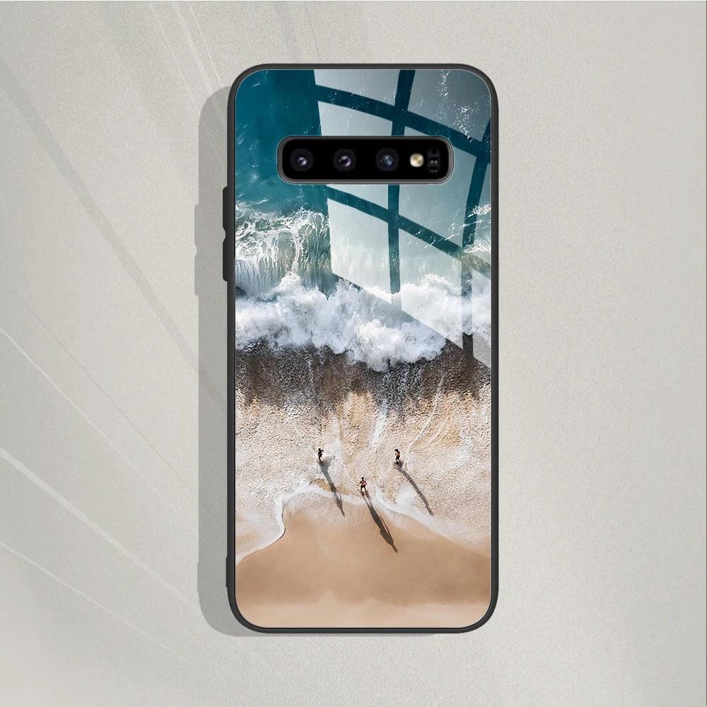 For Samsung Galaxy S10 S 10 Plus S10E Case Shockproof Tempered Glass Case Hard Back Cover Funda For Samsung S10 Case S 10 Bumper