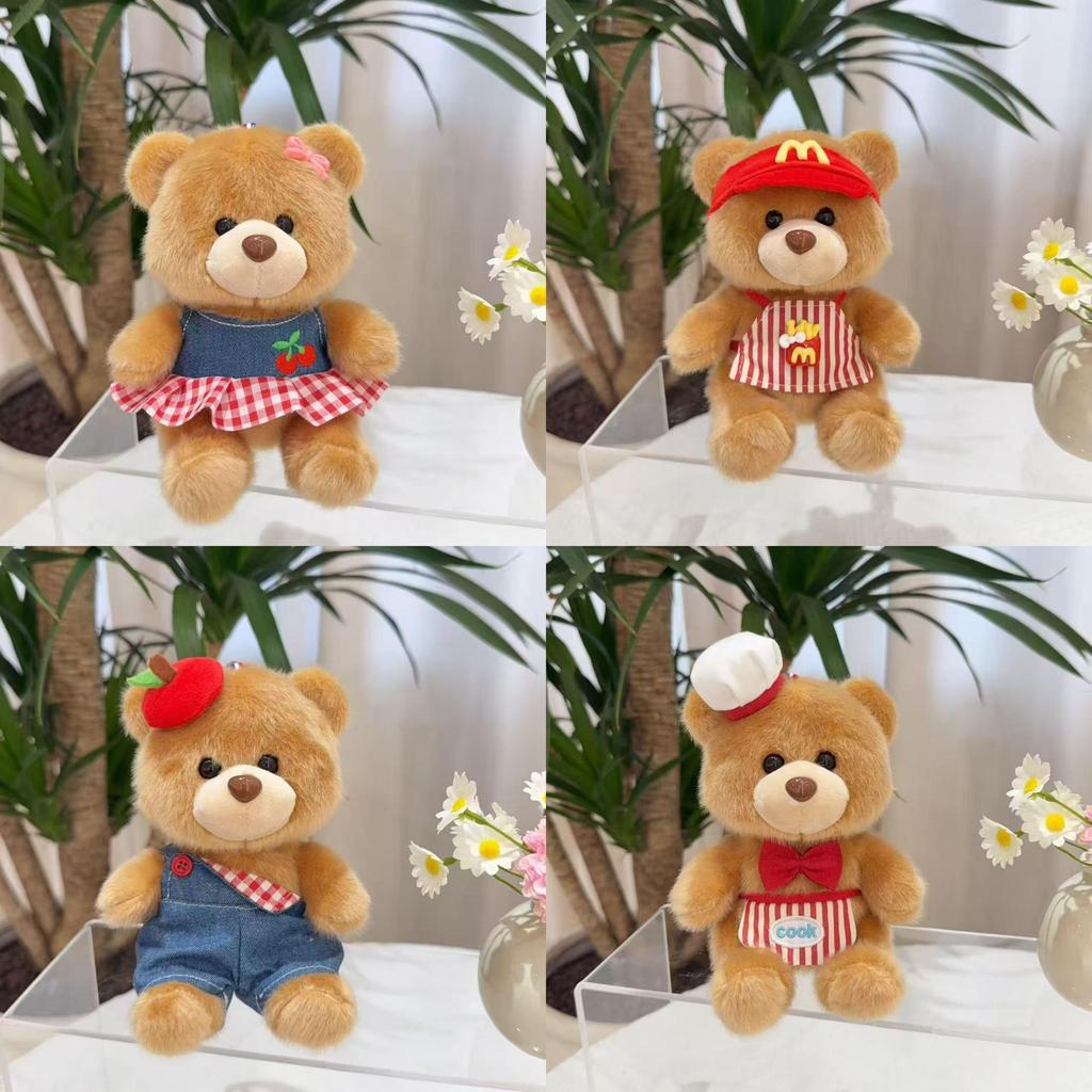 Plush Bear Keychain Cute Chef Bear Cartoon Toy For Kids And Teens