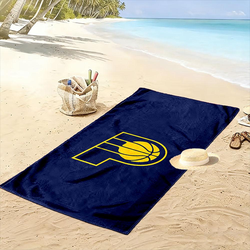 Basketball Logo Navy Towel Beach Towel Quick-drying for Travel Outdoor Sports Jogging Beach and Swimming