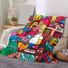 1Pc Simpsons Springfield Scene Blanket Soft And Comfortable Casual Warm Camping Travel Christmas Halloween Gift M921726