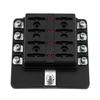 8 Way Blade Fuse Box Holder Fuse Blocks with LED Indicator 10Pcs Fuses 10Pcs Connector Terminals for Car Boat Marine