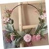 Zerodeko Door Wreath Garland Hoop Indoor Plants Artificial Garland Anthurium The Flowers Iron Metal Hoop Wreath Front Door Hoop Wreath