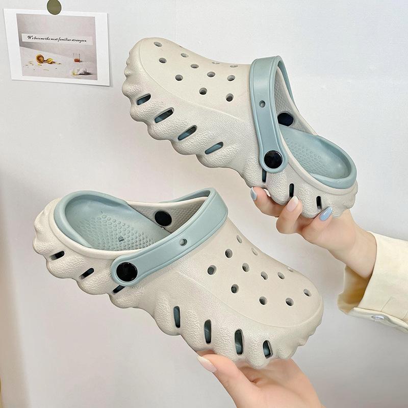 

Пара мужских и женских садовых туфель, сумка, шлепанцы из ЭВА для пляжа, дышащие сандалии, два способа носки, крутые тапочки, нескользящие 34/35