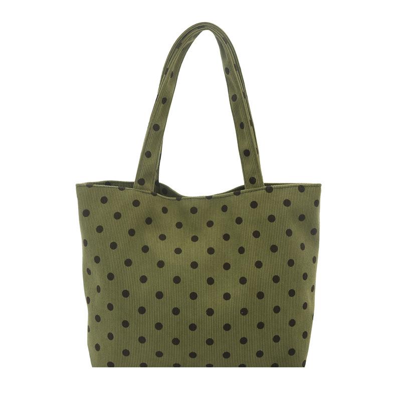 Trendige Frühlings- und Sommer-Neue Punktmuster-Tragetasche Große Kapazität Süße Mädchen-Schulter-Stofftasche Pendler-Handtasche Tasche