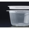 Rakuchin Pack Storage Container, for One Serving of Rice, 270ml Capacity, Clear White, Pack of 2