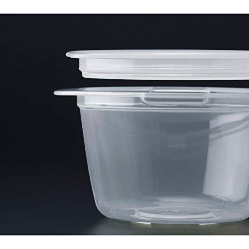 Rakuchin Pack Storage Container, for One Serving of Rice, 270ml Capacity, Clear White, Pack of 2