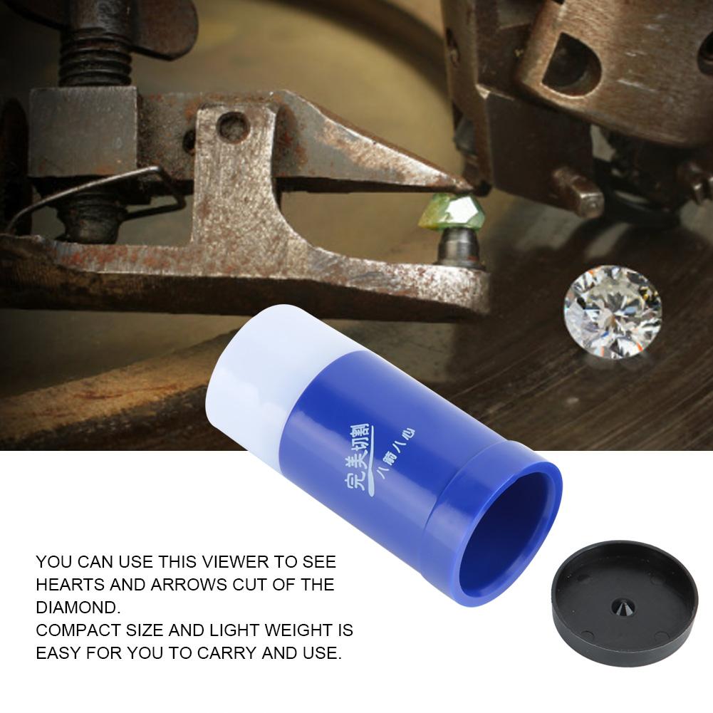 2Pcs Set Hearts and Arrows Cutting Scope Loupe Magnifier Jewelry Diamond Viewer