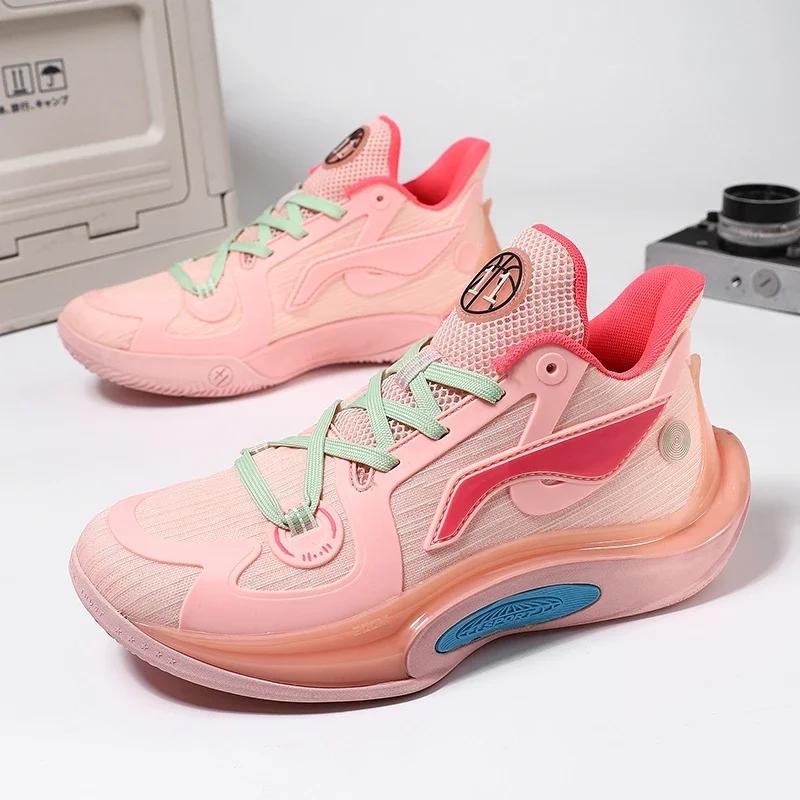 Herren-Basketballschuhe, atmungsaktiv, dämpfend, rutschfest, tragbar, Sportschuhe, Fitnessstudio, Training, athletische Basketball-Sneaker für Damen