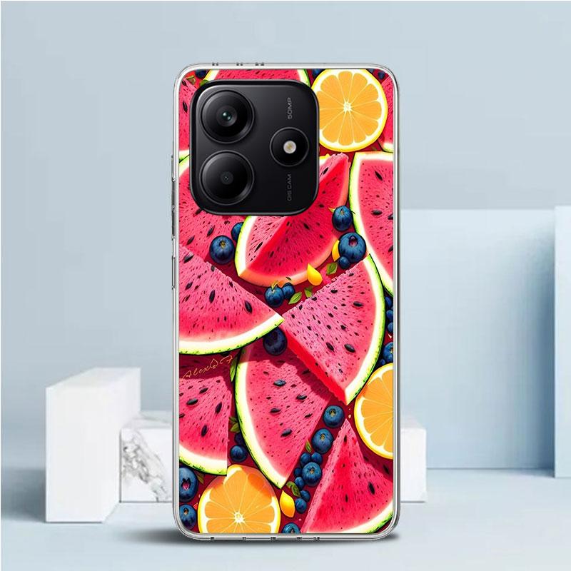 

Watermelon Summer Fruit Phone Case For Xiaomi Redmi Note 15 14 14S 13 12S 12 Pro Plus 11S 11 11T 11E 10S 10 + Soft TPU Back Cove Redmi Note 11S 4G