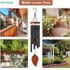 26 Inch Aluminum Pipe Wind Chimes With Wooden Hanging Tag Farmhouses Terraces Gardens Balcony Corridor Decoration