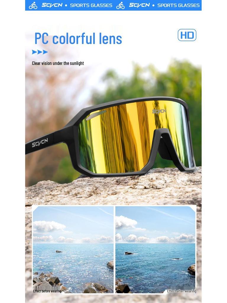 SCVCN Cycling Glasses: Sport Sunglasses for Men & Women, Ideal for Outdoor Activities, Running, Mountain Biking, and More.