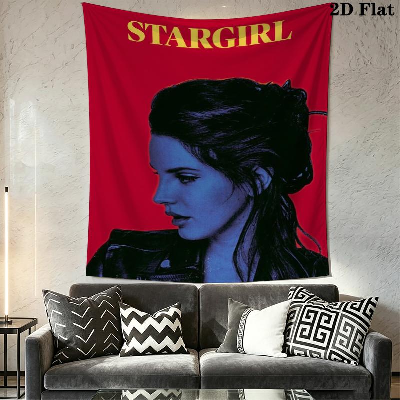 Lana Del Rey Wandteppich Ästhetisches Wandbehang Gedruckter Stoffdecke Dekorative Wandteppiche für Schlafzimmer Wohnzimmer Heimdekoration