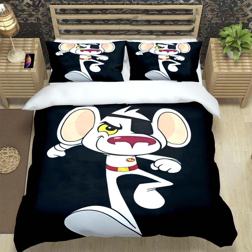 Popular Cartoon D-Danger Mouse Print Bedding Sets Bed Supplie Set  Comforter Set  Teens Girls Twin Single Kid Gift