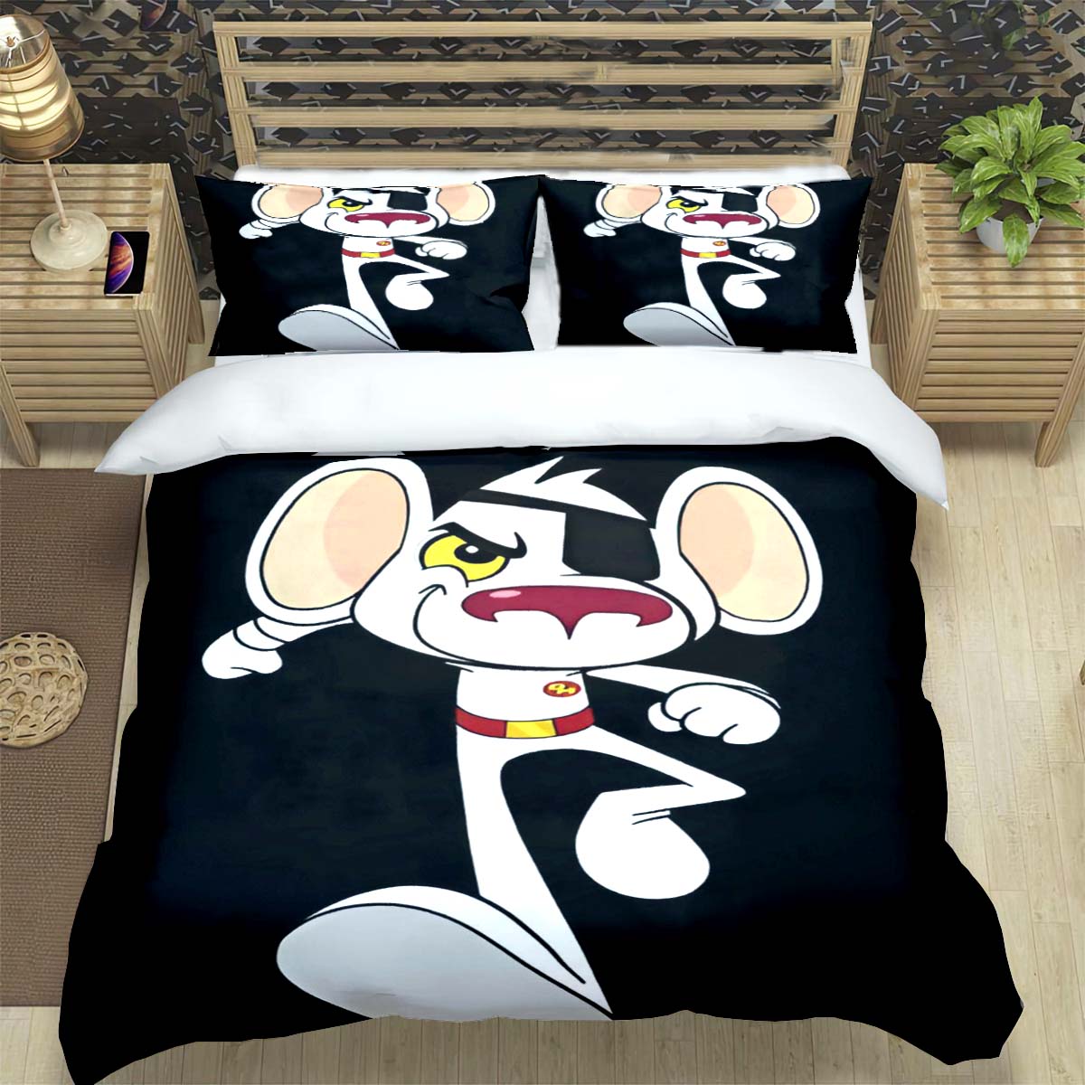 

Popular Cartoon D-Danger Mouse Print Bedding Sets Bed Supplie Set Comforter Set Teens Girls Twin Single Kid Gift EU Twin 135x200cm