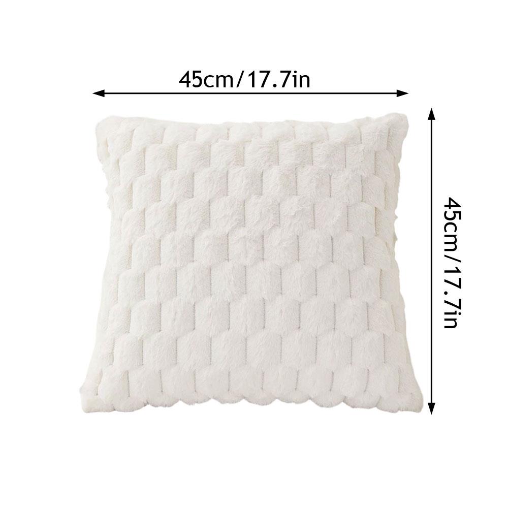 Boho Style Cushion Cover Cozy Plush Pillow Cover Pineapple Grid Decoration Double-sided Design Pillows Cover Sofa Pillowcase