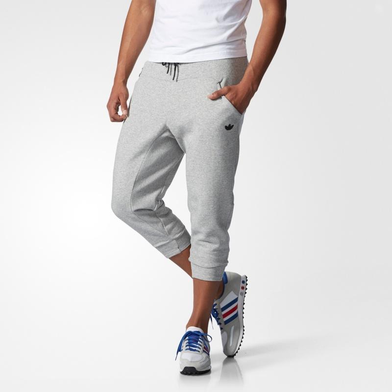 Adidas Originals Clover Sports Casual Knit Tapered Cropped Pants Men Bottoms Grey AB9282