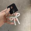 Cute Bowknot Keychain Pendant Fashionable Beaded Phone Charm for Case Decoration Lovely Charm for Women and Girls