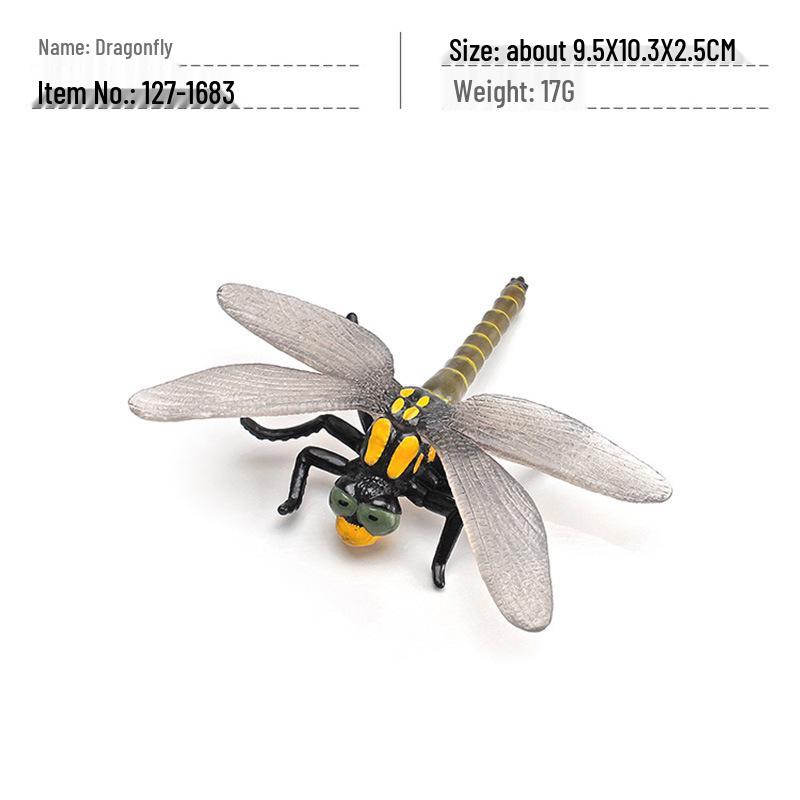 Wild Insect Model Toys: Poisonous Spider, Caterpillar, Butterfly, Mantis, Grasshopper, Dragonfly, Wasp Ornaments