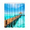 70 X 70 Inches HD Seascape Printed Polyester Shower Curtains with 12 C-Shape Plastic Hanging Hooks Beautiful Bath Decor
