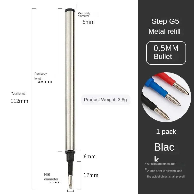 3/20 PCS 11.4cm Threaded Rotary Metal Pen Refills Blue/black/red Ballpoint Pen Rod Signing Pen Refill Office School Stationery