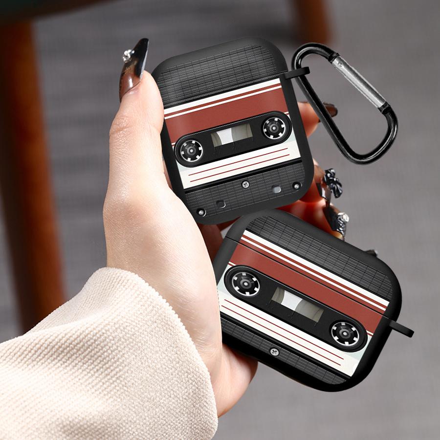 Earphone Cases Cover Case For Airpods 2 1 Pro Pro2 Pro3 3 4 Classic Cassette Tape