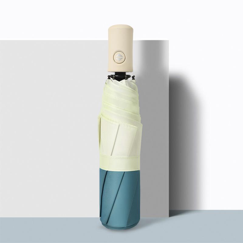Fully Automatic Umbrella Sunscreen Minimalism Anti-UV Sun Umbrella Three-fold Windproof Sun/Rain Portable Compact Umbrella